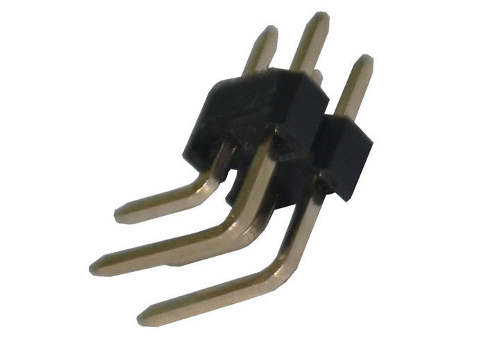Διπλός συνδετήρας 2.54mm X 2.5mm επιγραφών καρφιτσών υπόλοιπου κόσμου σωστής γωνίας αντίσταση μόνωσης