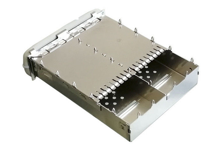 QSFP14 συνδετήρας 2 λιμένας 1x2 Ganged 40G Ethernet κλουβιών SFP που εφαρμόζεται με το στόλισμα της EMI
