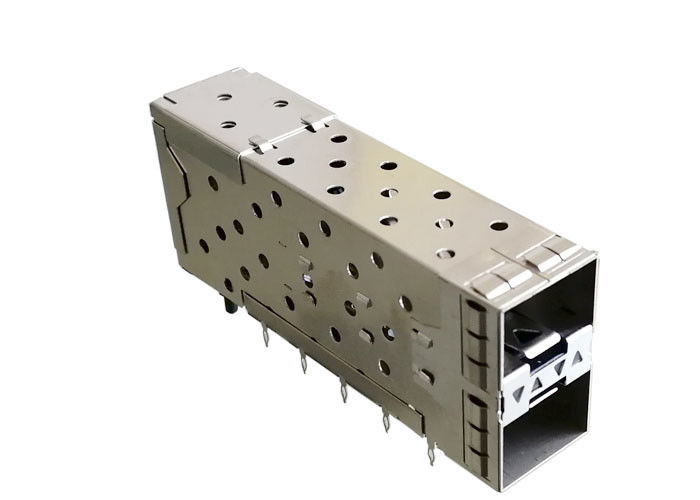 Ενσωματωμένο SFP Jack συνελεύσεων συνδετήρων 2x1 χαλκού κραμάτων κατάλληλο μοντάρισμα Pree κλουβιών υλικό