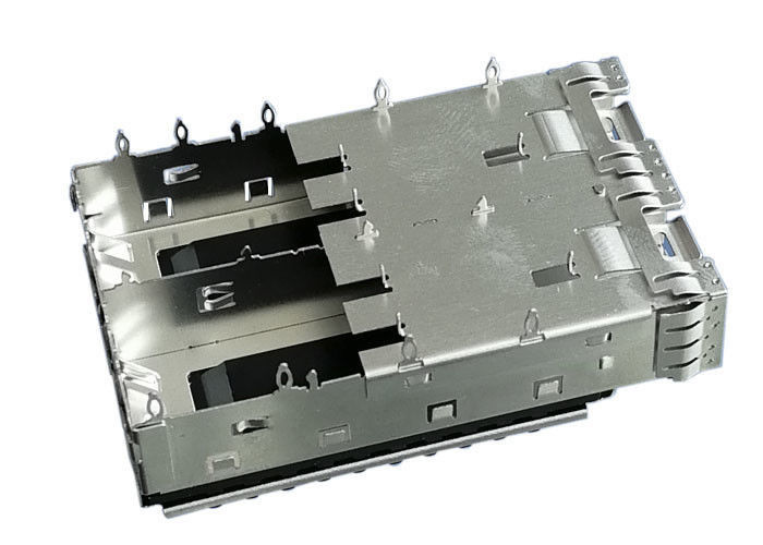 Heatsink 2 συνδετήρας κλουβιών μετάλλων SFP λιμένων κατάλληλη καρφίτσα Τύπου 3,05 χιλ.
